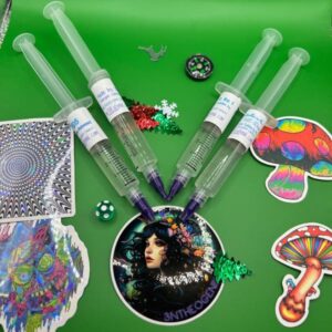 Four liquid culture syringes including: Haole, PE6, Cinderella and the Blue Dress ape, kAPE it in the fam APE cluster